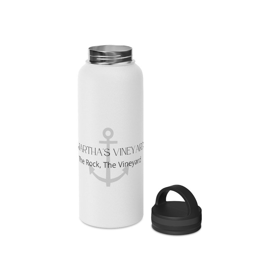 Martha's Vineyard Stainless Steel Water Bottle, Handle Lid