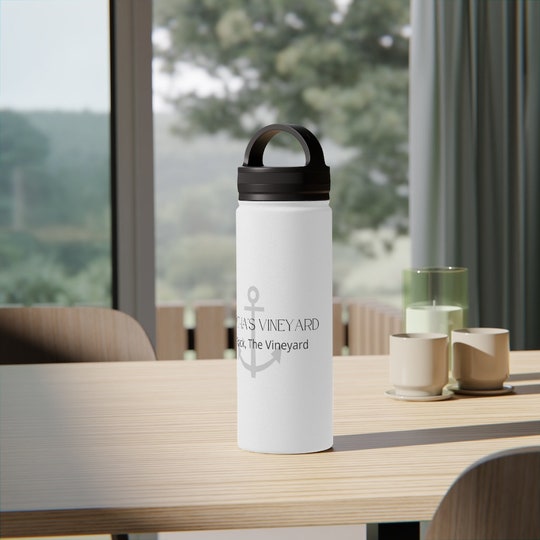 Martha's Vineyard Stainless Steel Water Bottle, Handle Lid