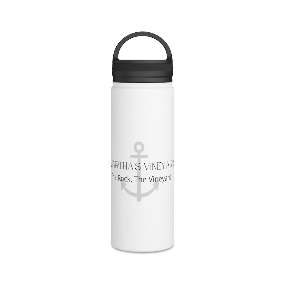 Martha's Vineyard Stainless Steel Water Bottle, Handle Lid