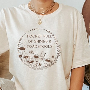 Goblincore Aesthetic Shirt, Mushroom Shirt, Mystical Aesthetic, Botanical Shirt, Goth Cottagecore, Celestial Clothing, Forestcore Shirt