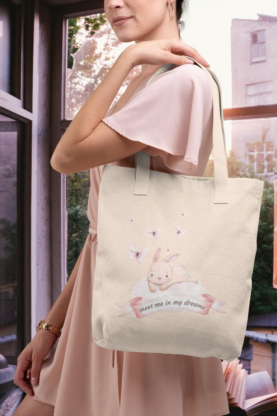 Coquette Small Tote Bag Tote Bag Aesthetic Cute Tote Bag Soft Girl