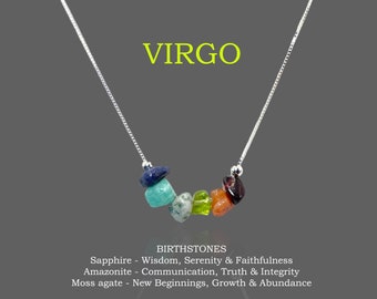 Virgo Necklace - Astrology Crystal Necklace - Astrology Necklace - Zodiac Sign Necklace - Virgo Crystal Necklace - Zodiac Crystal Necklace
