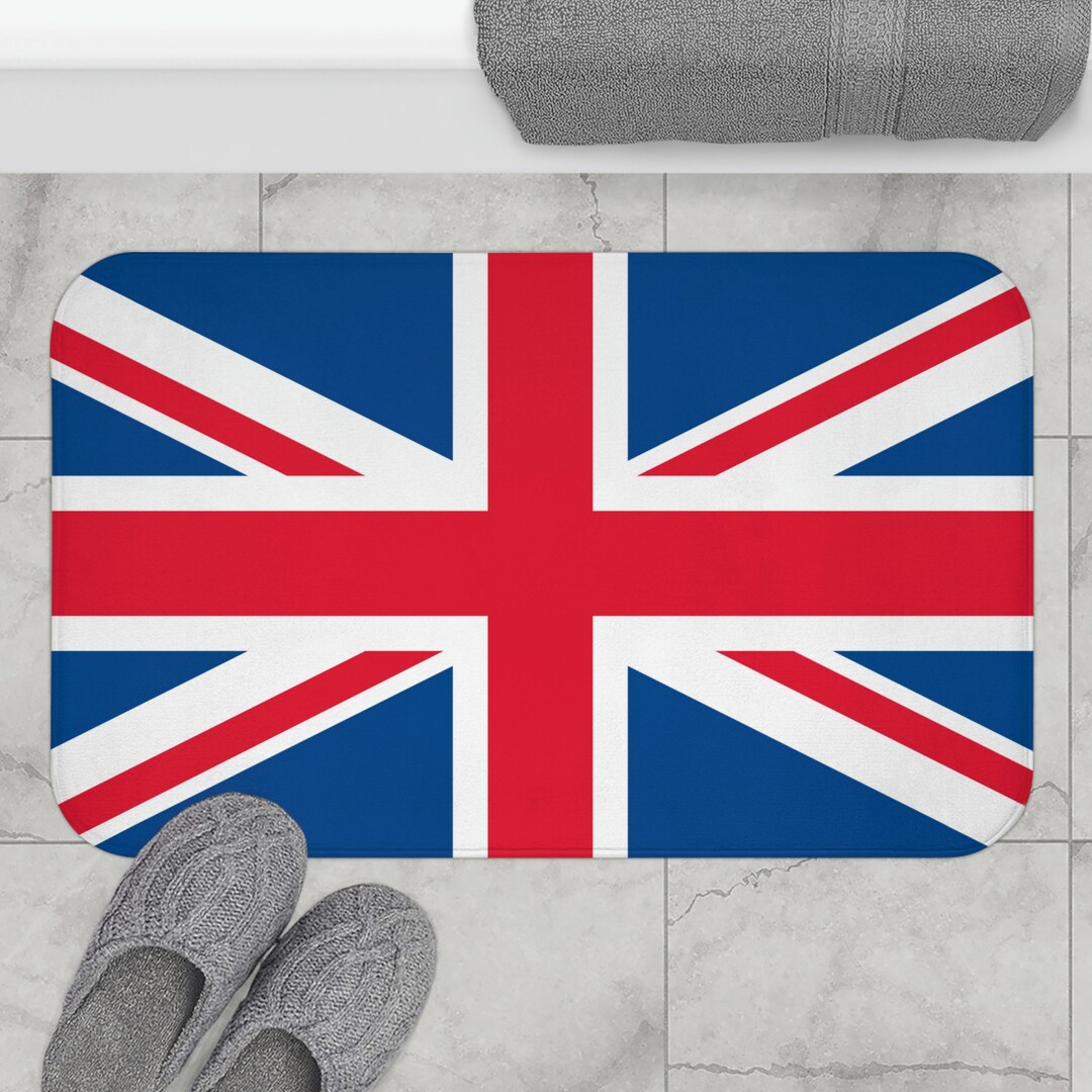British Flag Bath Mat Union Jack Bath Mat British Bath Mat Etsy