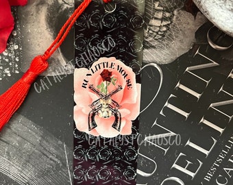 Run Little Mouse Rose Metal Bookmark, Haunting Adeline, Bookish Merch, Book Club Gift, Spicy Bookmark, Dark Romance, CON LICENCIA OFICIAL