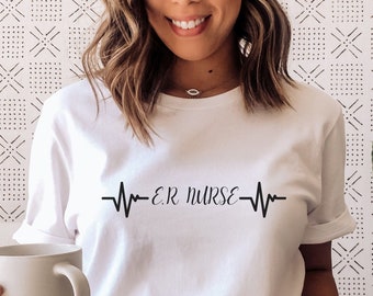 T-shirt E.R Nurse, T-shirt Nurse, Maillot unisexe Short Sleeve Tee