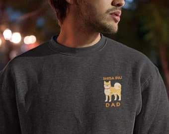 Sweat papa Shiba Inu, Shiba Inu, papa chien, père chien, sweat ras du cou unisexe en mélange épais