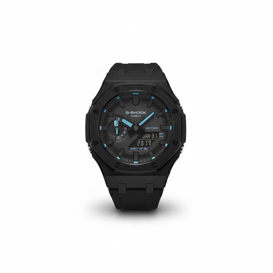 Casio - G-shock GA-2100-1A2ER All Black | Casioak Mod - Etsy