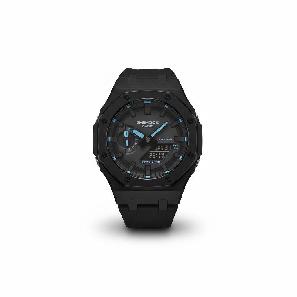 Casio - G-shock GA-2100-1A2ER All Black | Casioak Mod - Etsy