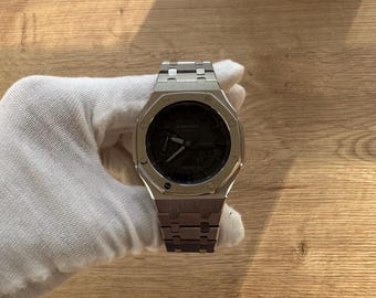 Casio - G-Shock GA-2100-1A1ER Aço e Preto | CasiOak Mod