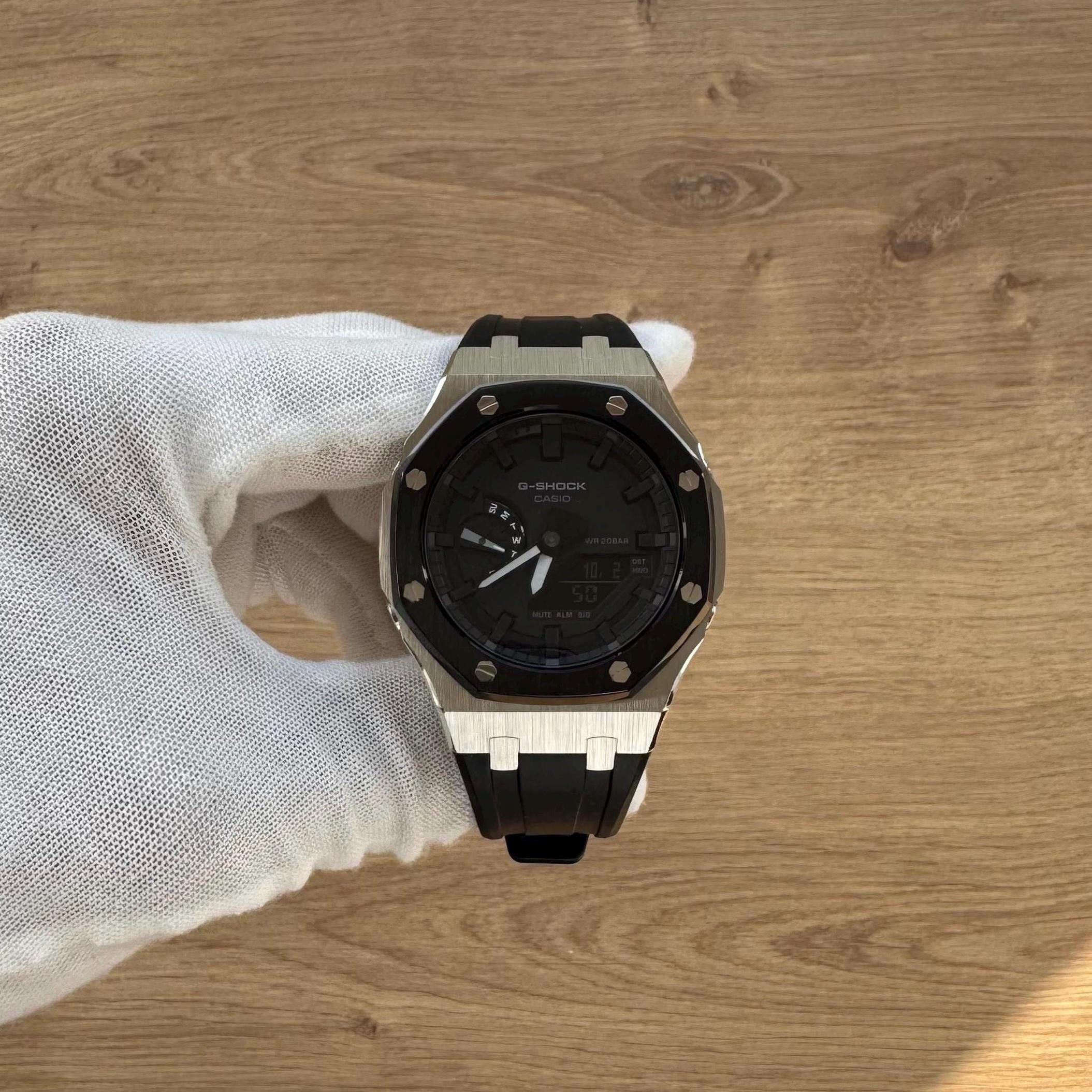 Casio - G-shock GA-2100-7AER Oreo 2 | Casioak Mod - Etsy