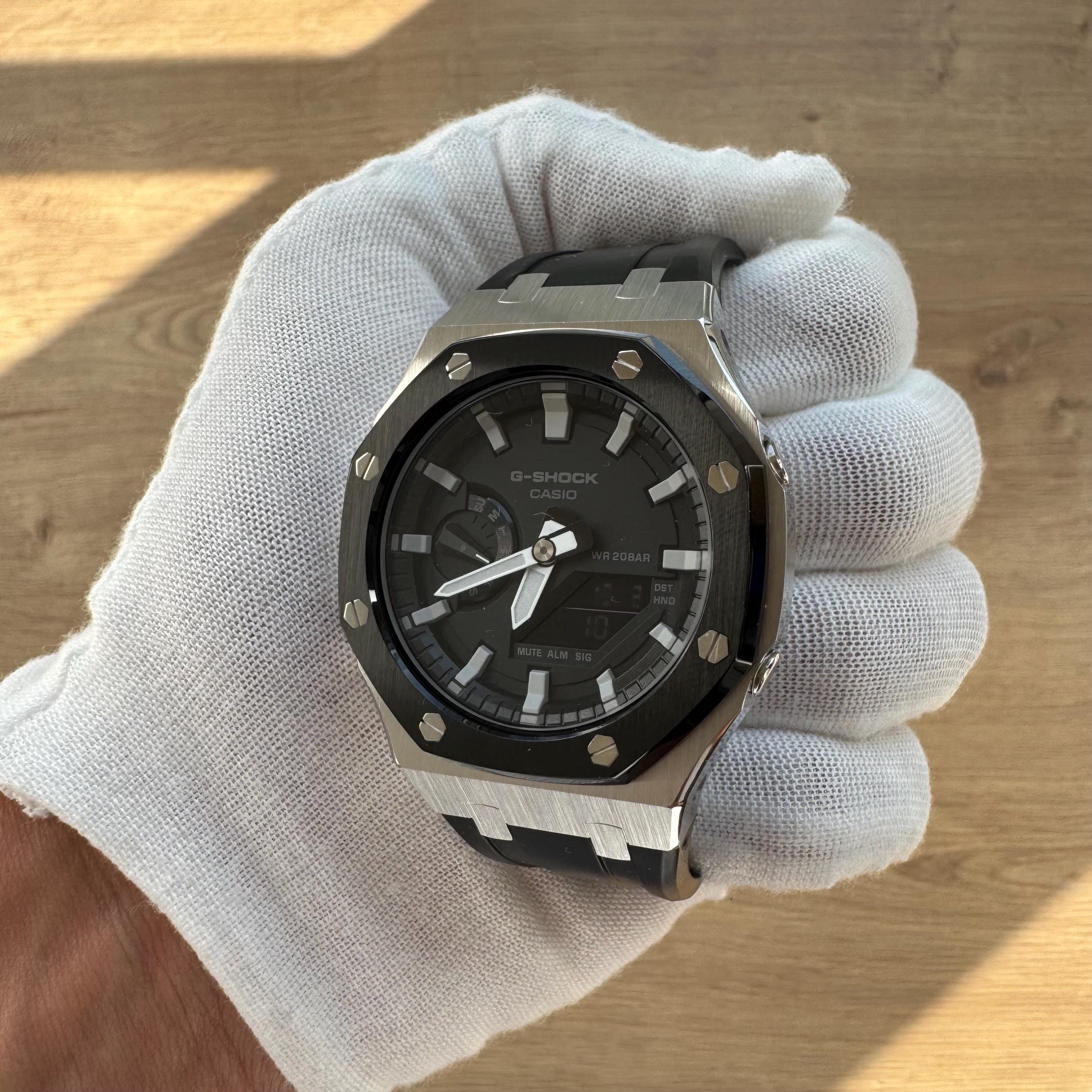 Casio - G-shock GA-2100-1AER Oreo 3 | Casioak Mod - Etsy