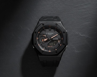 Casio - G-Shock GA-2100-1A4ER Black and Orange | CasiOak Mod