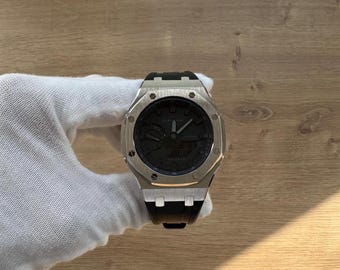 Casio - G-Shock GA-2100-1A1ER Svart och Stål | CasiOak Mod