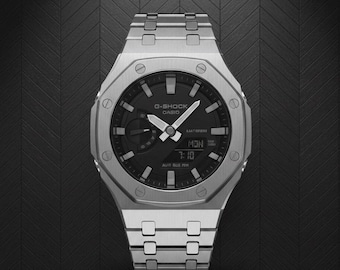 Casio - G-Shock GA-2100-1AER Aço e Preto | CasiOak Mod