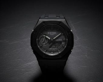 Casio - G-Shock GA-2100-1A1ER Todo Preto | CasiOak Mod