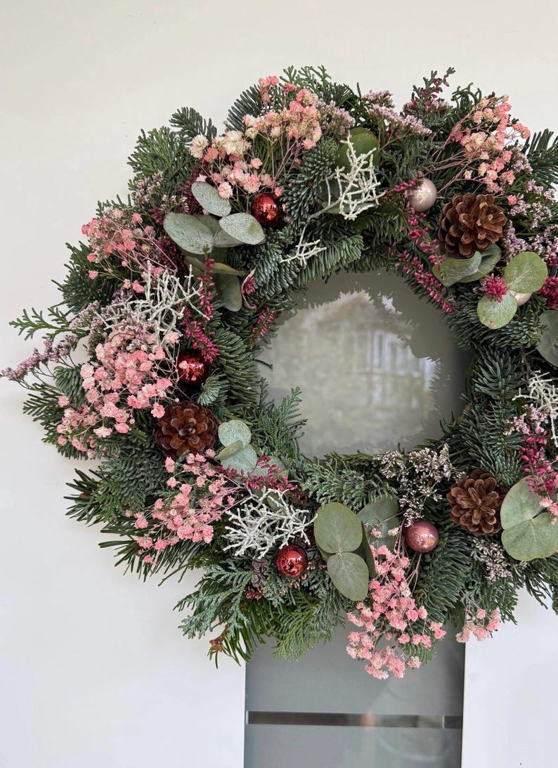 Kranz Weihnachtkranz Naturkranz Türkranz Frischer Eukalyptus Herbst bild 14