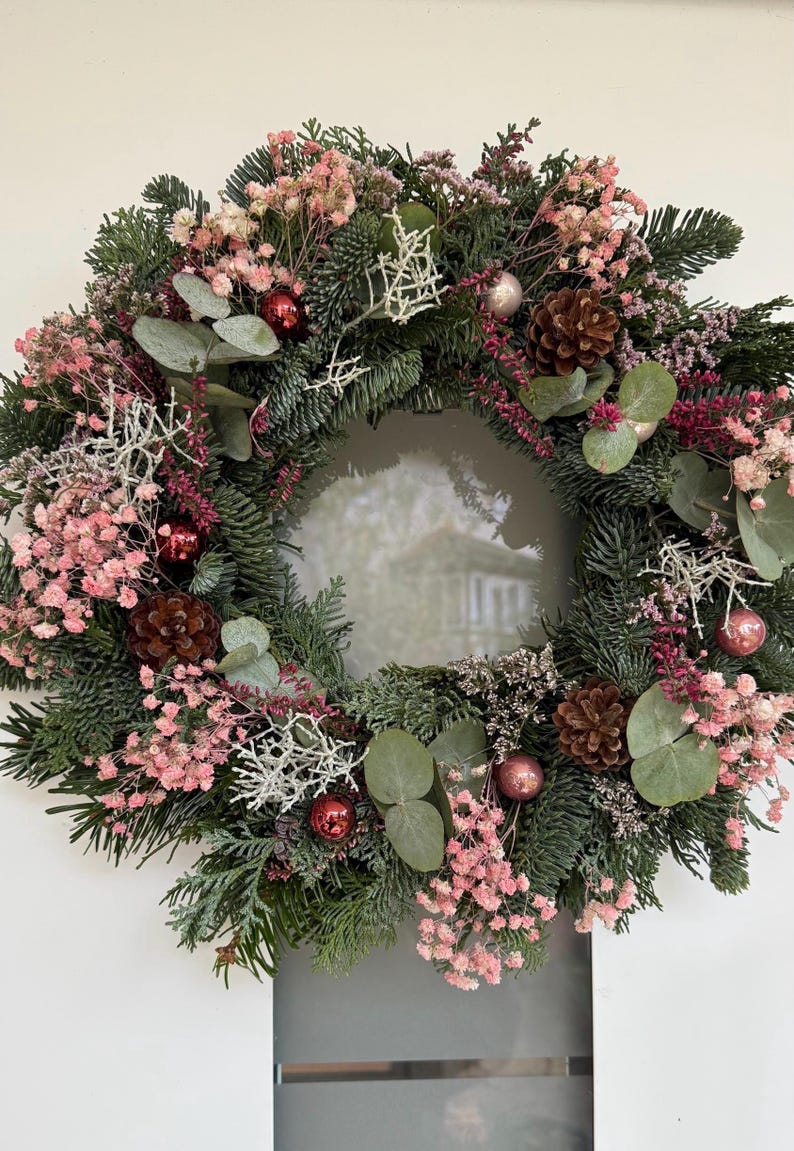 Kranz Weihnachtkranz Naturkranz Türkranz Frischer Eukalyptus Herbst bild 7