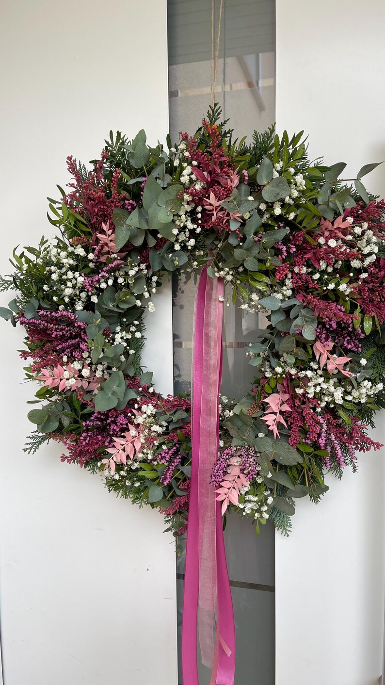 Kranz Weihnachtkranz Naturkranz Türkranz Frischer Eukalyptus Herbst Frühling