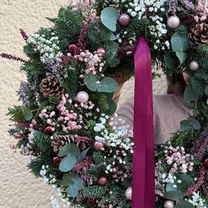 Kranz Weihnachtkranz Naturkranz Türkranz Frischer Eukalyptus Herbst bild 11