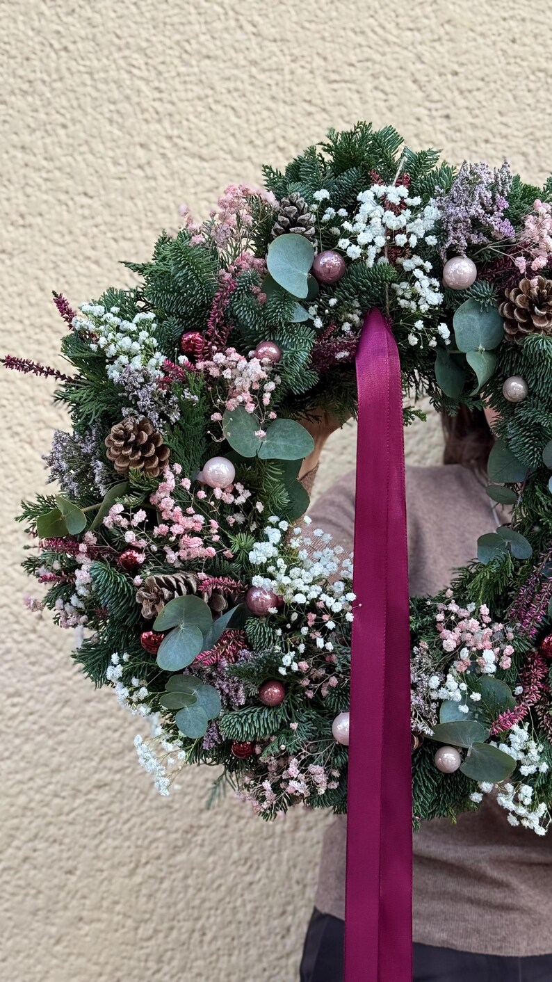 Kranz Weihnachtkranz Naturkranz Türkranz Frischer Eukalyptus Herbst bild 11