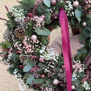 Kranz Weihnachtkranz Naturkranz Türkranz Frischer Eukalyptus Herbst bild 13