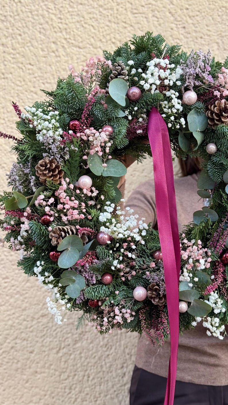 Kranz Weihnachtkranz Naturkranz Türkranz Frischer Eukalyptus Herbst bild 13