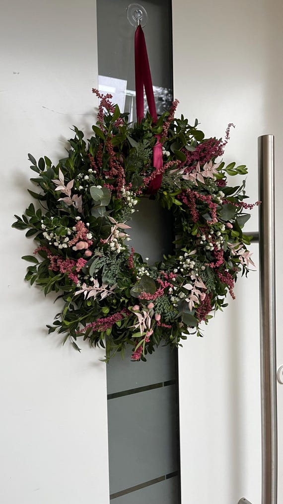 Kranz Weihnachtkranz Naturkranz Türkranz Frischer Eukalyptus Herbst
