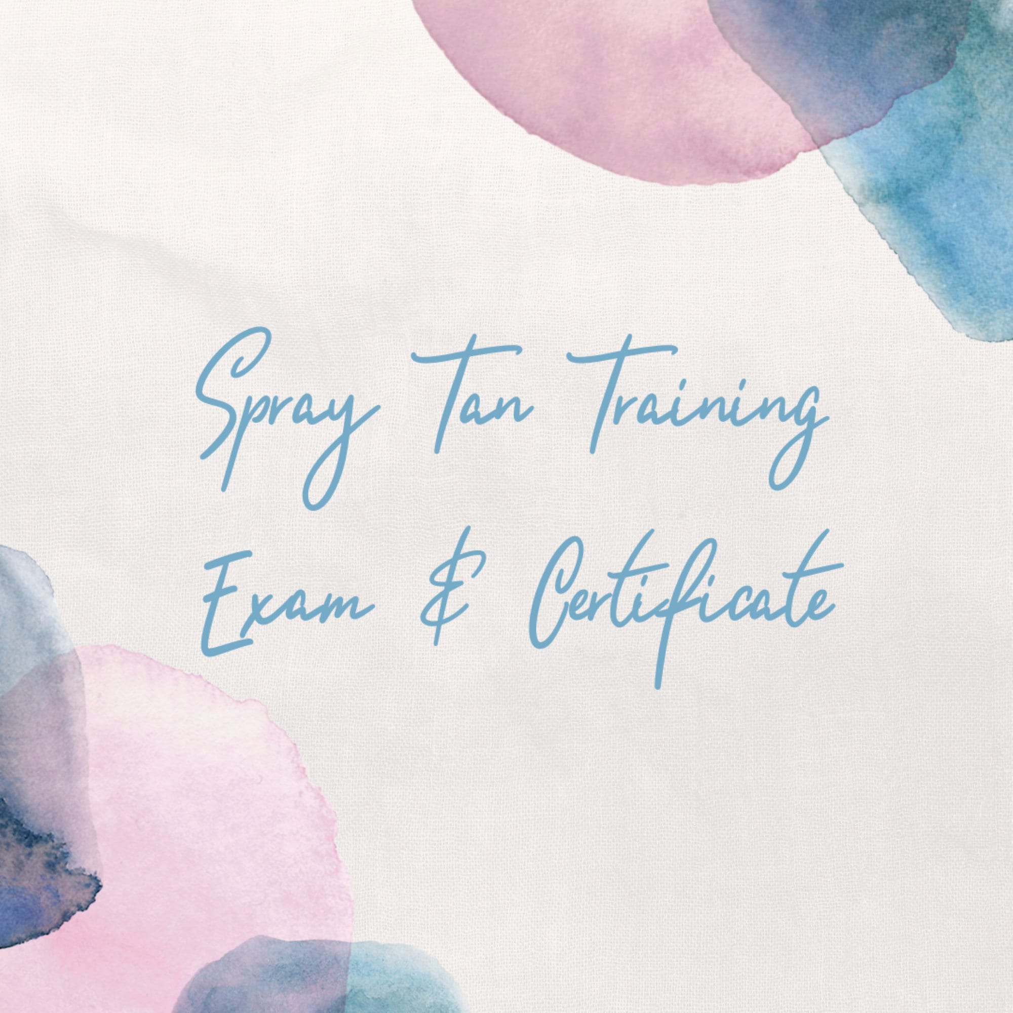 TEST & CERTIFICATION for Spray Tan Training Course Etsy
