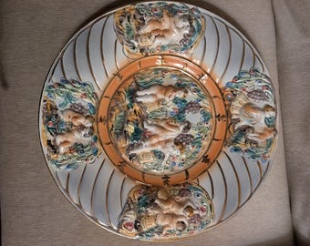 1953 Capodimonte large hand painted porcelain plate