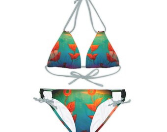 Set bikini con spalline (AOP) Curaçao