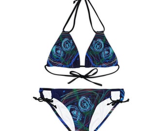 Strappy Bikini Set (AOP) the spa bikini