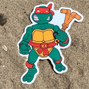 Orange Turtle Action Sticker
