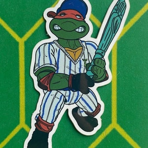 Red Baseball Turtle Action Sticker