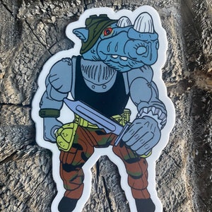Rock Steady Turtle Action Sticker