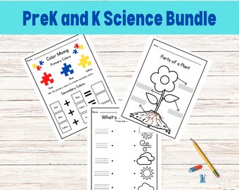 Downloadable PreK and K Science Worksheets