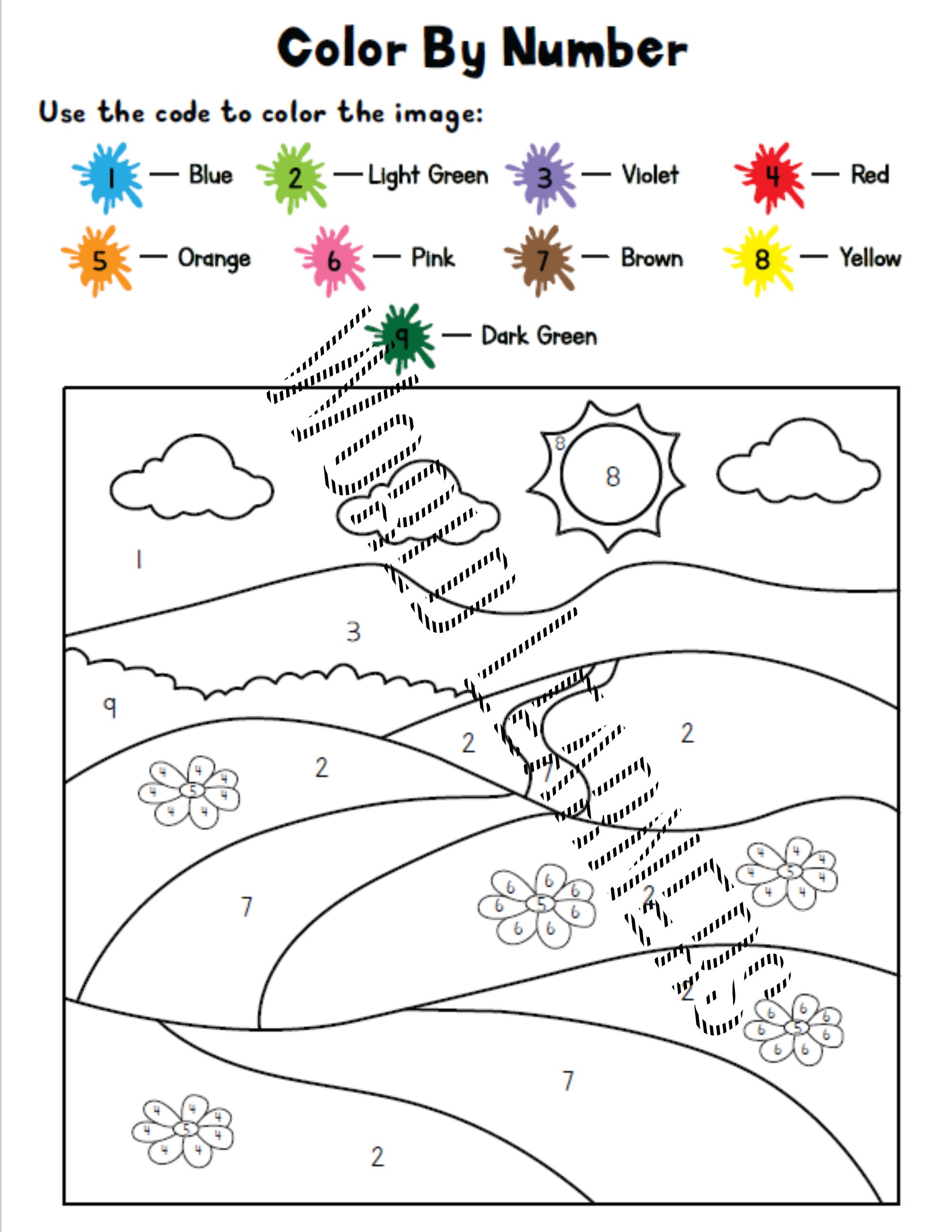 6 Summer Color By Number - Nature Inspired Learning