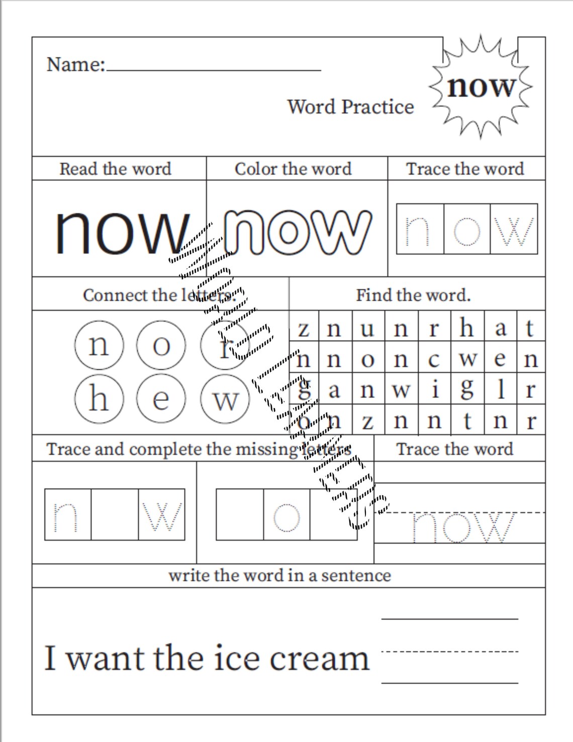 50 Printable Fry Sight Words Worksheets. Kindergarten-1st - Etsy