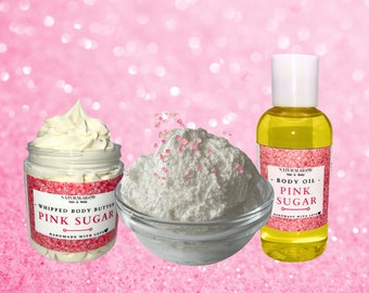 Scented Body Care Set | Whipped Body Butter, Sugar Scrub & Oil