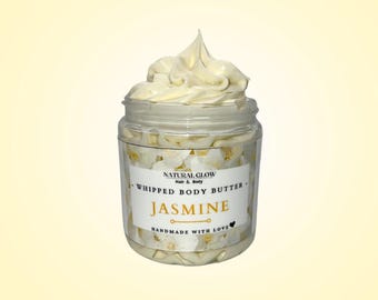 Jasmine Whipped Body Butter – Shea Mango Butter, Natural Skincare Moisturizer for Dry Skin