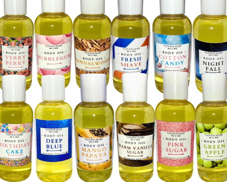 Scented Body Oil | Natural Skincare Moisturizer for Dry Skin (Pick Your Scent) afbeelding 1