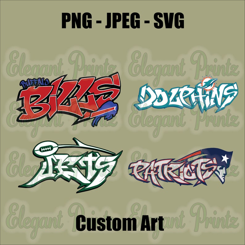ALL 32 Teams football Graffiti Art Football Png Football Etsy
