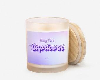 Candela Capricorno, Regalo migliore amico, Candela zodiacale, Regalo di compleanno, Candela astrologica, Regalo Capricorno, Decorazione camera, Candela divertente