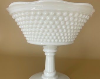 Vintage Westmoreland White Milk Glass Nail Compote - AH-29 - Discontinued Piece