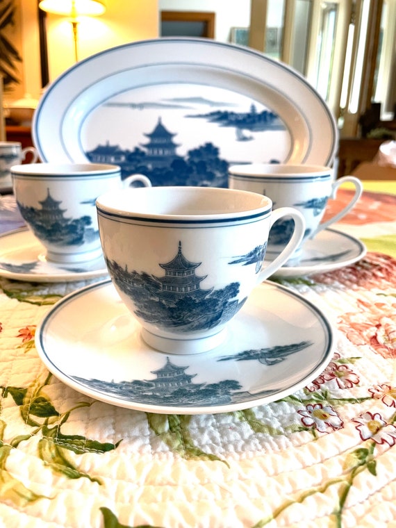 Blue And White Porcelain Coffee Mug - 11.6oz Ceramic Tea Cup, Microwave & Dishwasher Safe - View #9