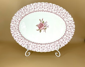 Johnson Brothers Rose Bouquet 12” Oval Serving Plate