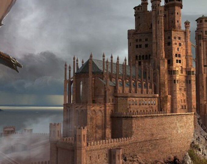 The Red Castle Cross Stitch Pattern instant Download Landscape Cross ...