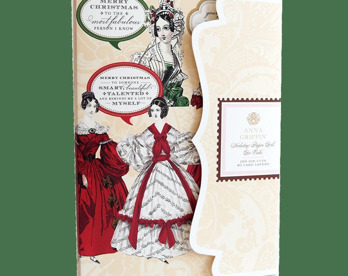 Anna Griffin Holiday Paper Doll Die Cuts Holiday Card Toppers Etsy