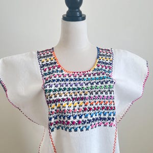 Mexican Tacuate huipil, Oaxaca huipil, Hand Embroidered Blouse, Mexican boho Top, Amuzgo Huipil, Oaxaca Huipil, Fits M/L/XL