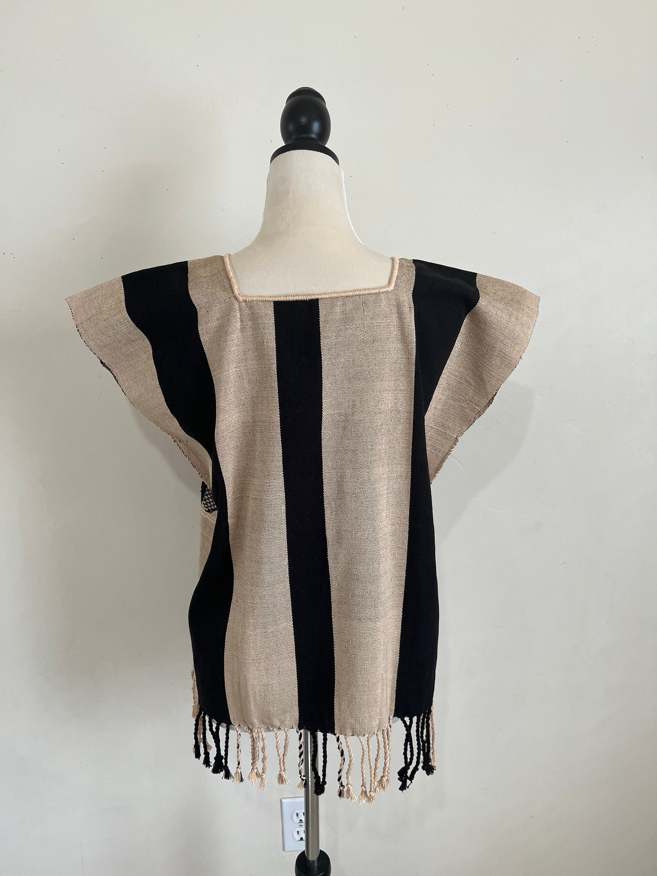 Artisanal Mexican Blouse, Blouse Handmade on a Backstrap Loom, Mexican ...