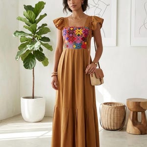 maya embroidered maxi dress Maya Black Fully Embroidered Maxi Dress – Maya Deluxe main image 0